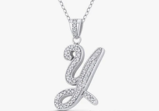 Blinged out initial chain ( large) Y