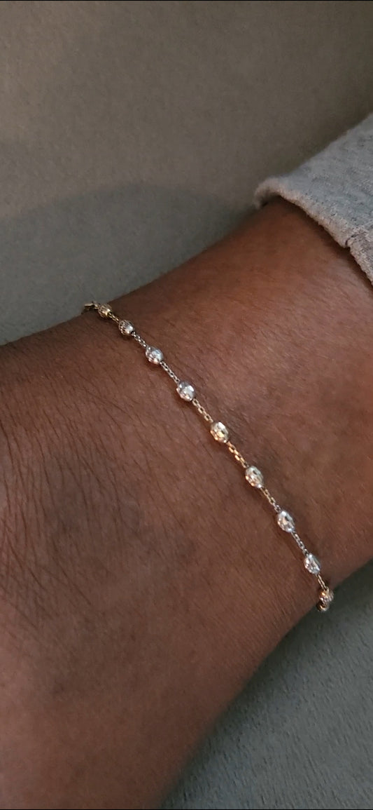 Balls of silver anklet